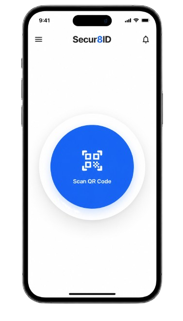 Secur8ID app — Scan QR Code